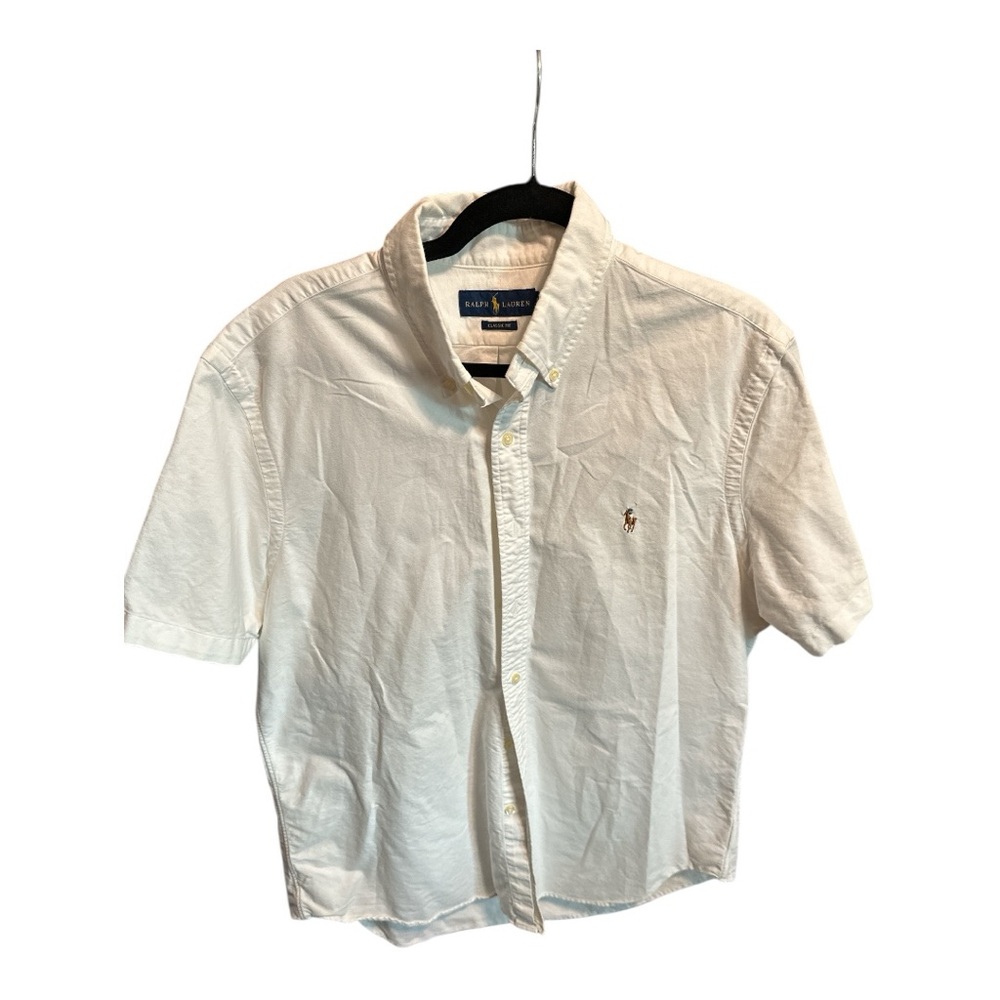 Ralph Lauren White Casual Button Down Shirt